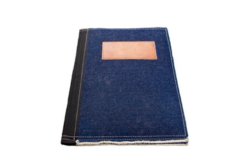 Native jean pattern notebook isolated.
