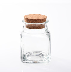 glass bottles isolated on white