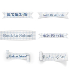 Back to School paper Ribbons Set