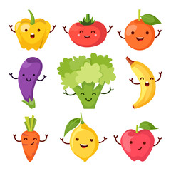 Healty food cartoon representing icons set