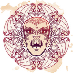 Lilith sketch on grunge background