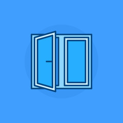 Open window blue icon
