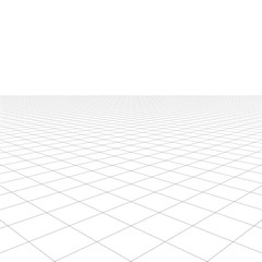 Fototapeta na wymiar Perspective grid over white background 3D rendering