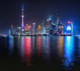 Naklejka premium Modern buldings in Shanghai, China