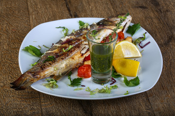 Grilled seabass
