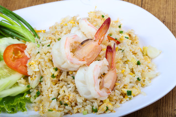 Fried rice with prawn