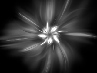 Black and white fractal. Abstract fractal. Fractal art background for creative design. Decoration for wallpaper desktop, poster, cover booklet, card. Psychedelic. Print for clothes, t-shirt.