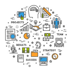 Round line concept for business consulting