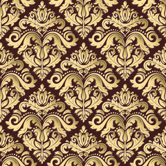 Seamless Vector Oriental Pattern With 3D Elements