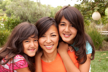Asian Mother and Her Daughter