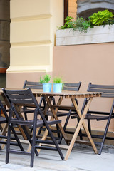 The table in the bar.