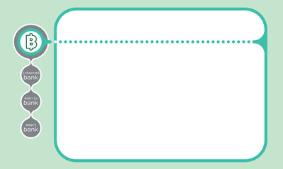 Vector text box for your text and bitcoin symbol