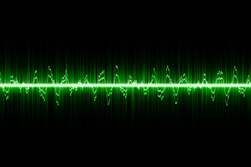 green sound wave background