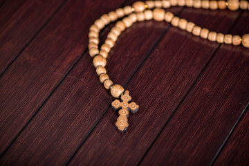 Bible and cross in religious concept