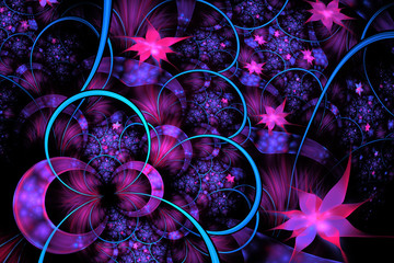 Colorful Fractal Background. A fractal is a natural phenomenon o