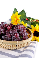 grape close up isolated on white background