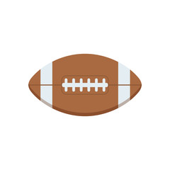 American football vector icon. Classic rugby ball flat design illustration.