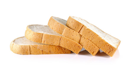 bread on white background.