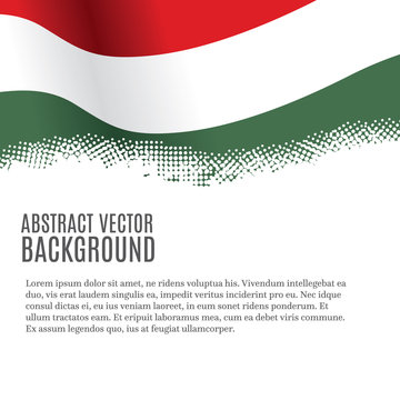 Vector background with Hungarian flag and copy space