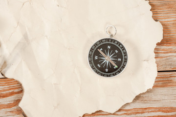 Old map with compass