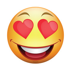 Fototapeta premium love smile icon. cartoon illustration