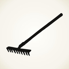 Rake. Vector drawing