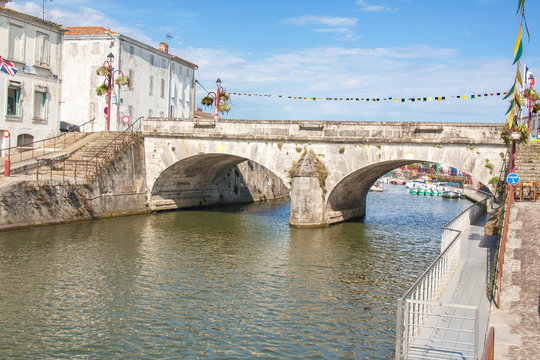 Marans, le pont d'Aligue, Charente Maritime, Poitou Charentes