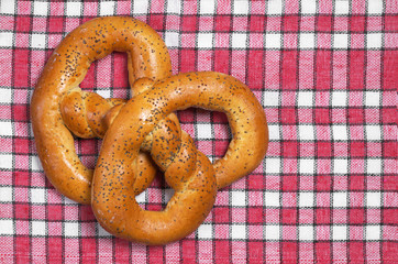 Pretzels with poppy seeds
