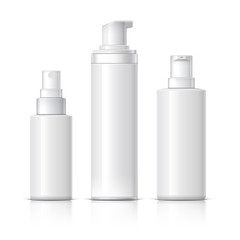 Realistic Cosmetic bottle can sprayer container.