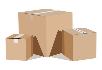 Pile of cardboard boxes