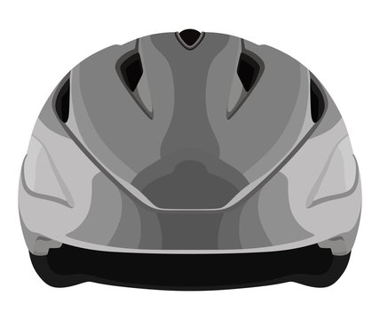 Grey bicycle helmet