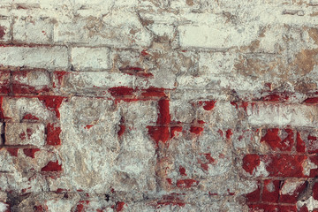 Obraz premium shabby brick wall street