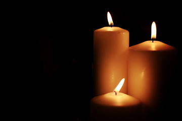 candle light isolated black