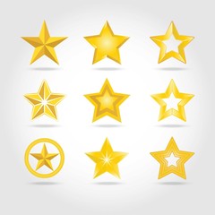 Fototapeta premium Golden stars icons