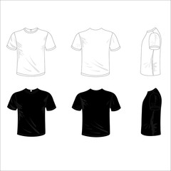 White and black tees