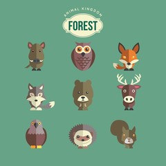 Forest animals set