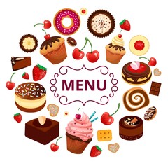 Desserts menu