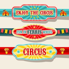 Circus banners design