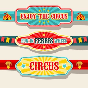 Circus banners design