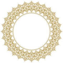 Floral Modern Vector Round Frame