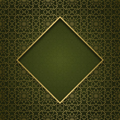 Traditional ornamental background with rhombic frame
