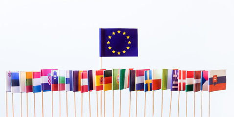Fototapeta na wymiar flags of the european union members