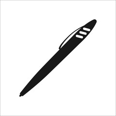 Pen symbol simple icon on background