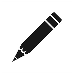 Pencil symbol simple icon on background