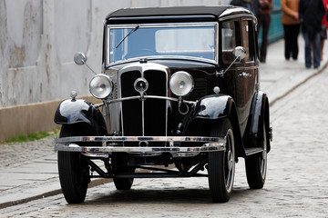 Beautiful chrome of vintage car