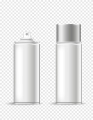 white isolated spray can
