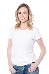 Fototapeta premium Casual young attractive woman