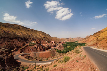 The road to Dades Canyon near Ouarzazate