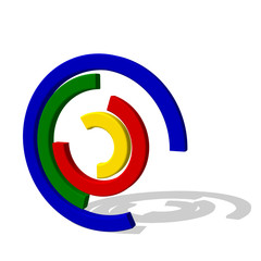 Pie chart. 3d Vector colorful illustration.