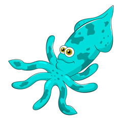 Cartoon squid